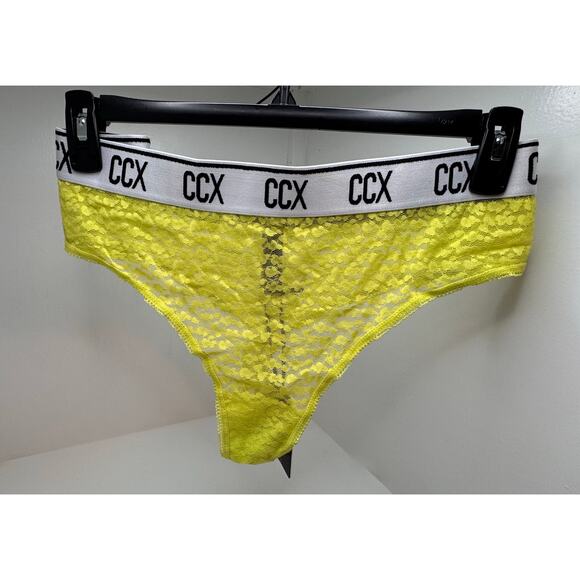 City Chic / CCX Lace Thong - Citrus - Plus Size 24  - NWT - Picture 3 of 7
